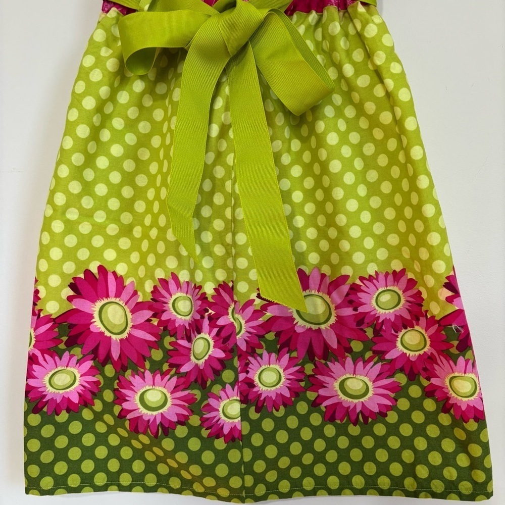 A Bushel and A Peck Toddler Girls 3T yellow pink polka dots floral sleeves dress - Picture 7 of 12